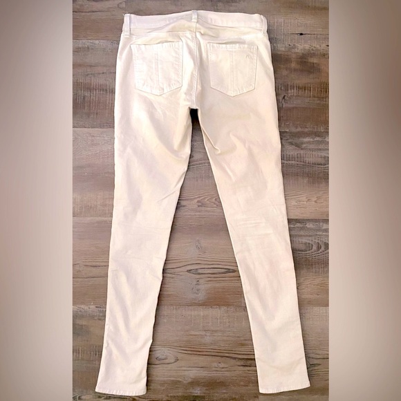 Rag & Bone Winter White Stretch skinny, Black Zip Pockets knee pads Jeans 27 - Picture 2 of 6
